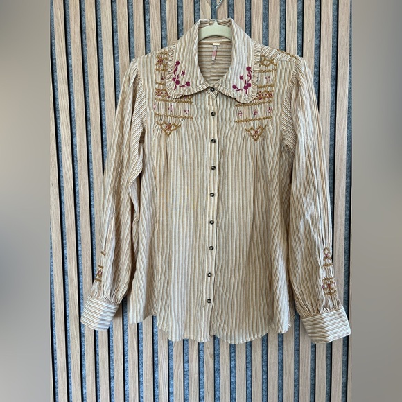 Free People - Smocked Button Down - Picture 5 of 9